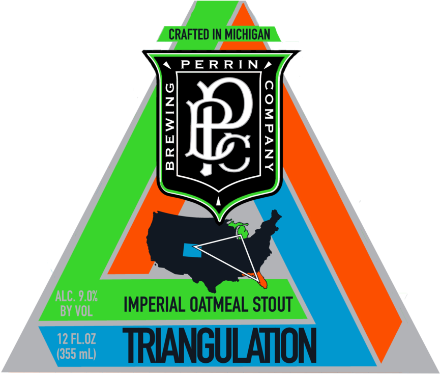 Triangulation, Imperial Oatmeal Stout - Perrin Brewing (1000x882), Png Download