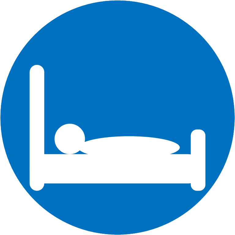 Vector Icon Of Person Lying In Bed - Lodging Icon (768x768), Png Download
