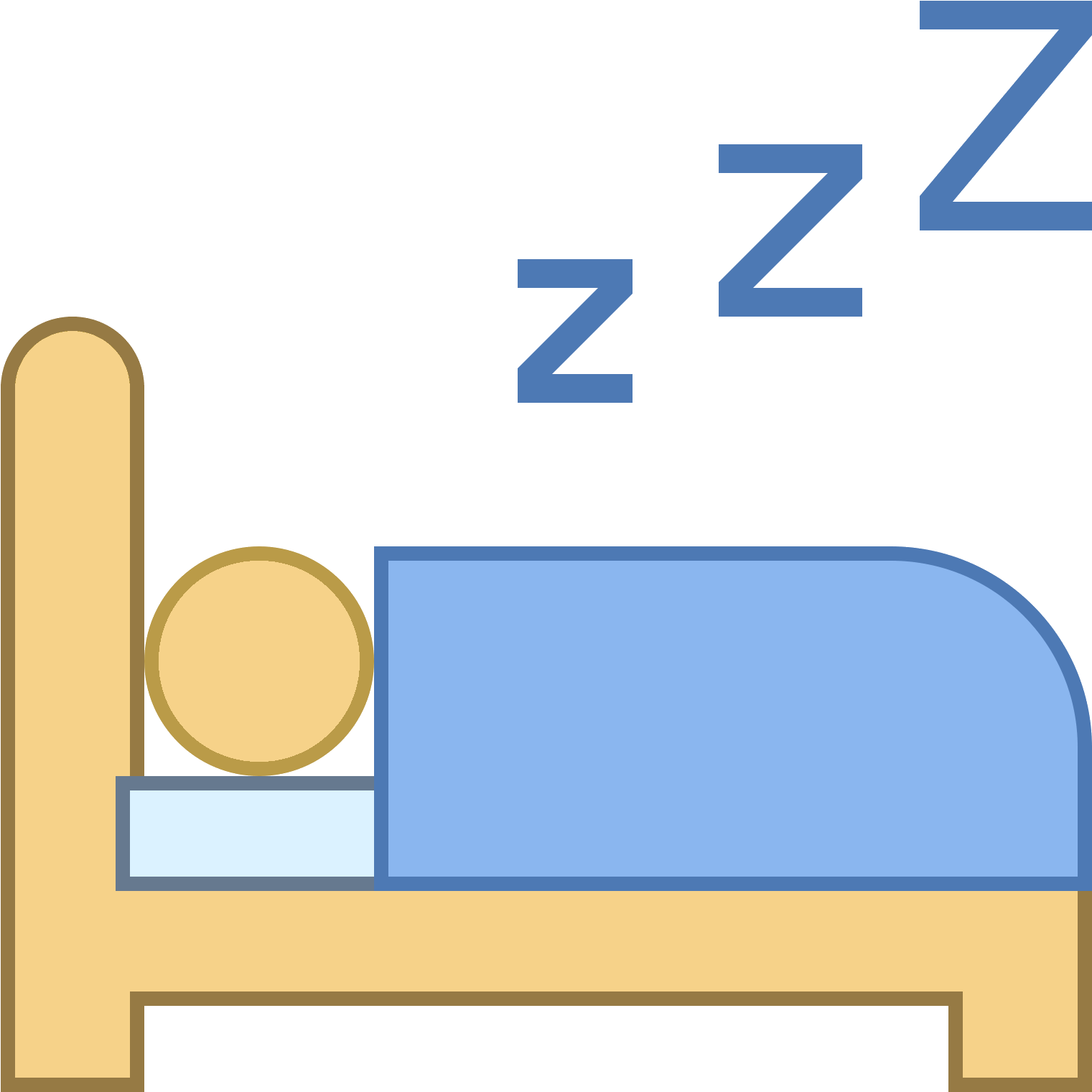 Clip Royalty Free Download Sleeping In Png Icon Seen - Sleeping In Bed Icon (1600x1600), Png Download