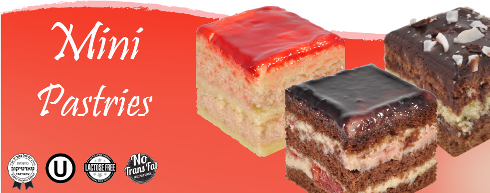 Mini Pastries Banner - Snack Cake (980x396), Png Download