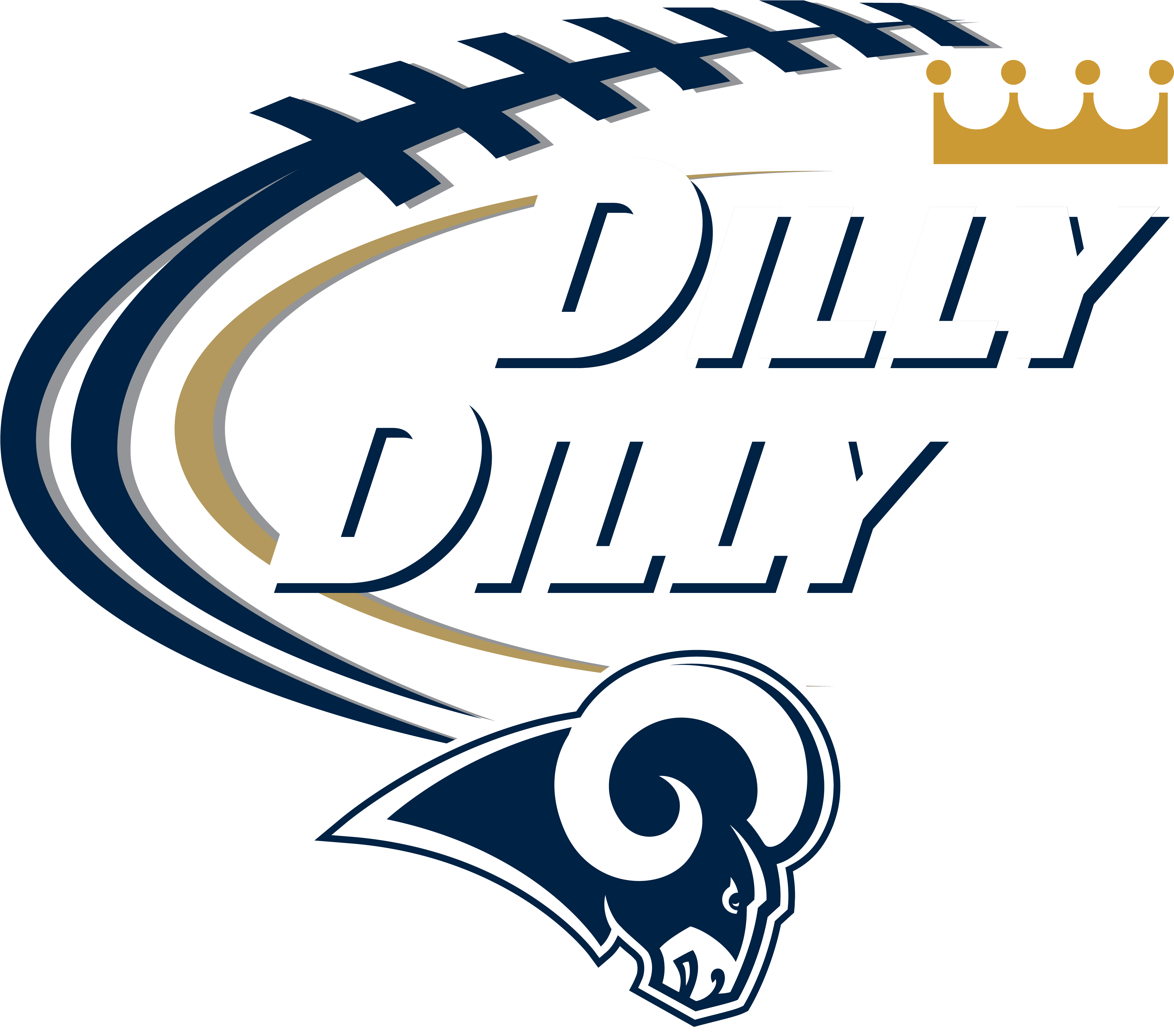 Dilly Dill Men's T-shirt - Los Angeles Rams Logo (4186x3640), Png Download