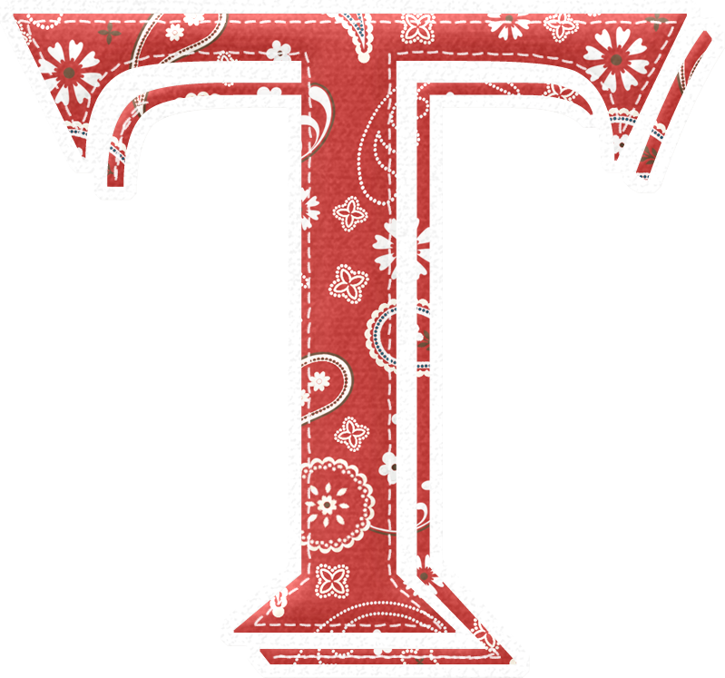 Ꭿϧc ‿✿⁀ Photo Divider, Red Bandana, Letter T, (799x747), Png Download