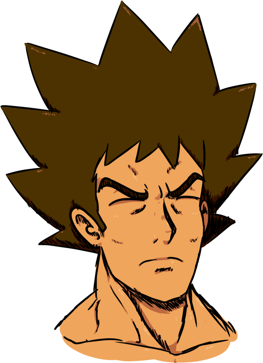 Brock Bust - Cartoon (879x1193), Png Download