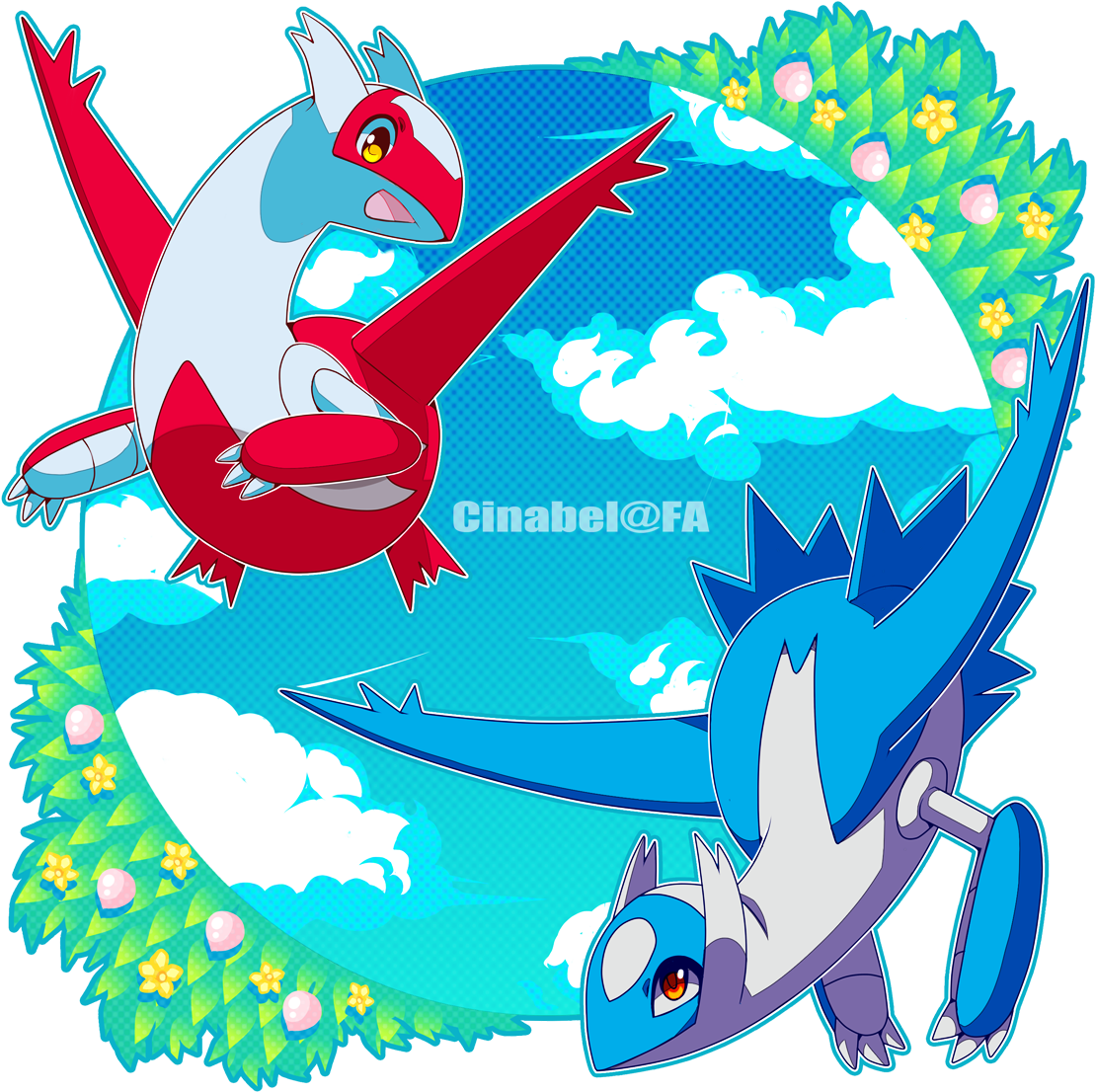 Pokemon Latias, Latios And Latias, Catch Em All - Cartoon (1200x1200), Png Download