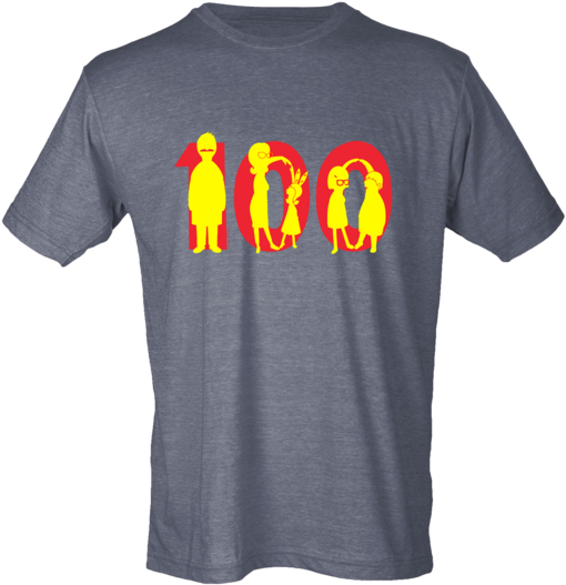 Bob's Burgers Commemorative "100 Episodes" - Funny Peta Shirt The Back (549x600), Png Download