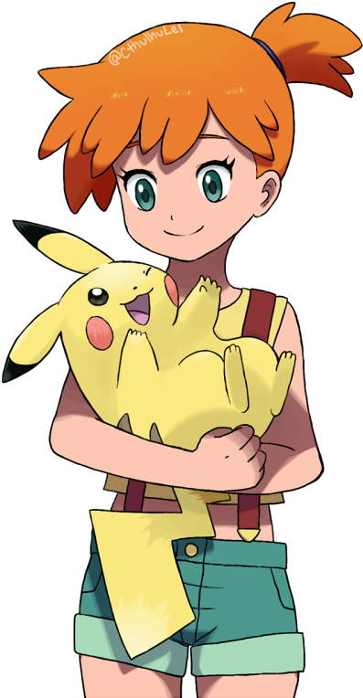#mistyisback Happy For Misty Being Back In The Anime - Cartoon (500x800), Png Download
