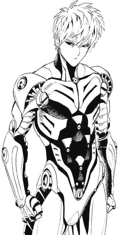 #genos Android Sem Roupa Para Colorir #onepunchman - Genos One Punch Man Para Colorir (409x780), Png Download