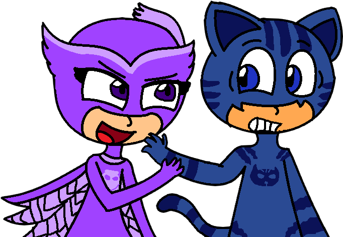 Akumatized Owl - Cartoon (688x490), Png Download