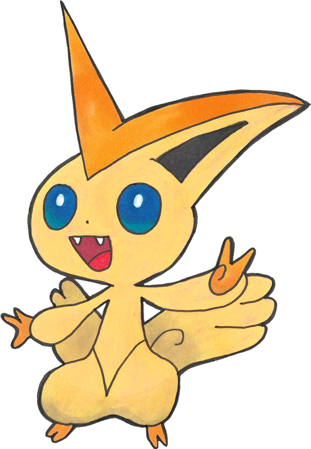 I Choose Victini Because It Was The First Pok=mon I - Cartoon (1500x1500), Png Download