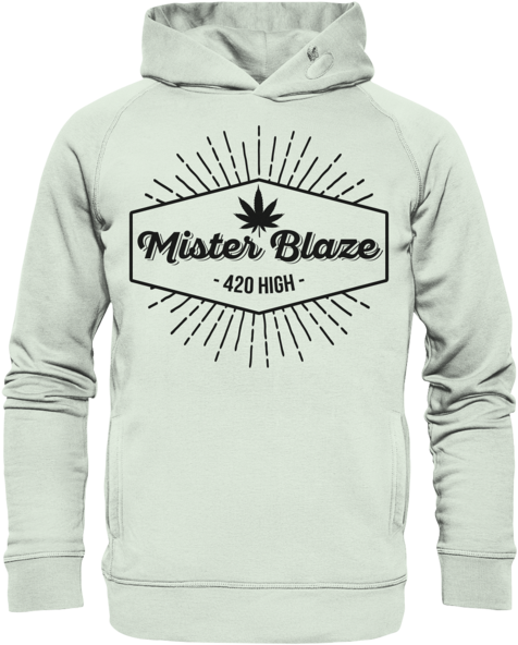 Mr Blaze Classic 420 High Organic Hooded Sweat - Sweatshirt (566x600), Png Download