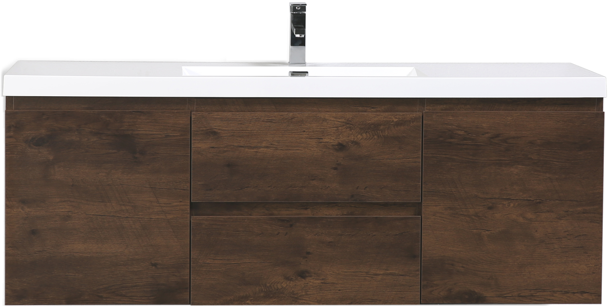 New York Zb 60" Single Sink Rose Wood Wall Hanging - Cabinetry (1280x1068), Png Download