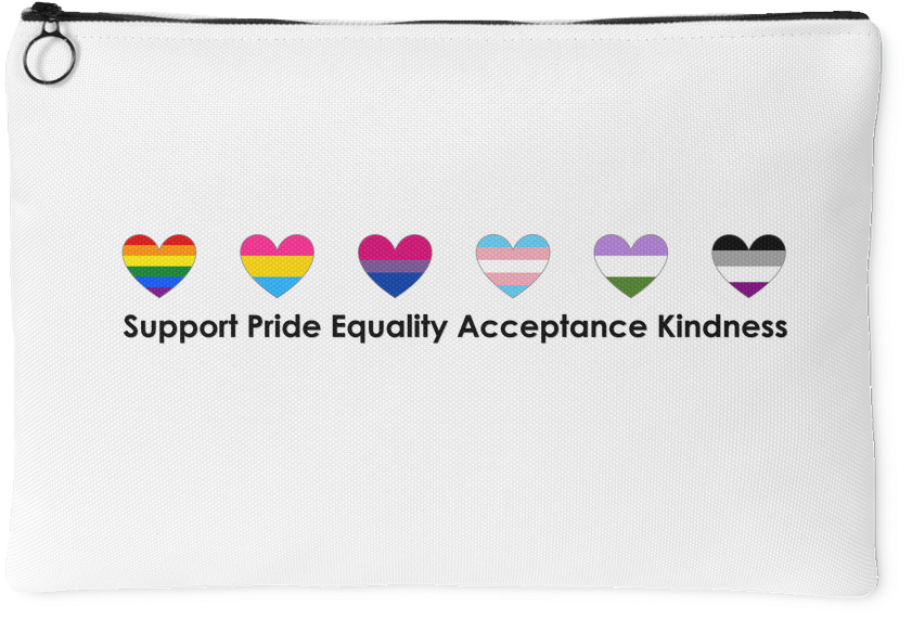 Pride Flag Hearts - Coin Purse (1024x1024), Png Download