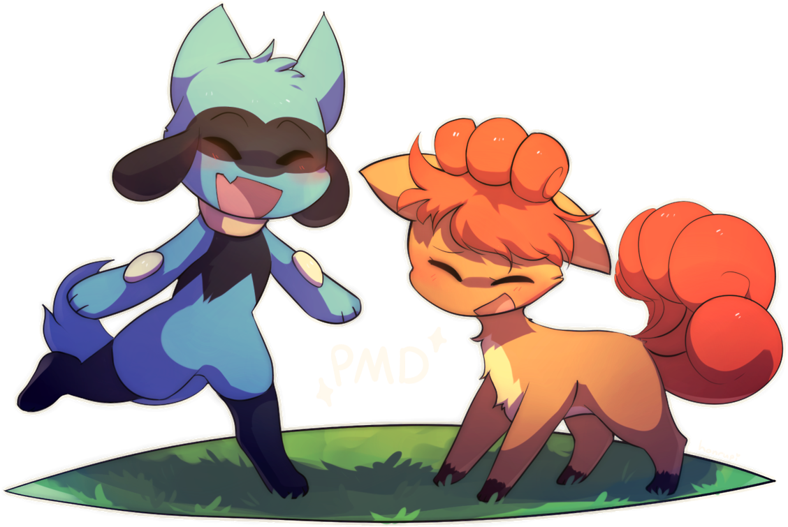 Riolu And Vulpix - Pokemon Mystery Dungeon Vulpix And Riolu (1280x771), Png Download