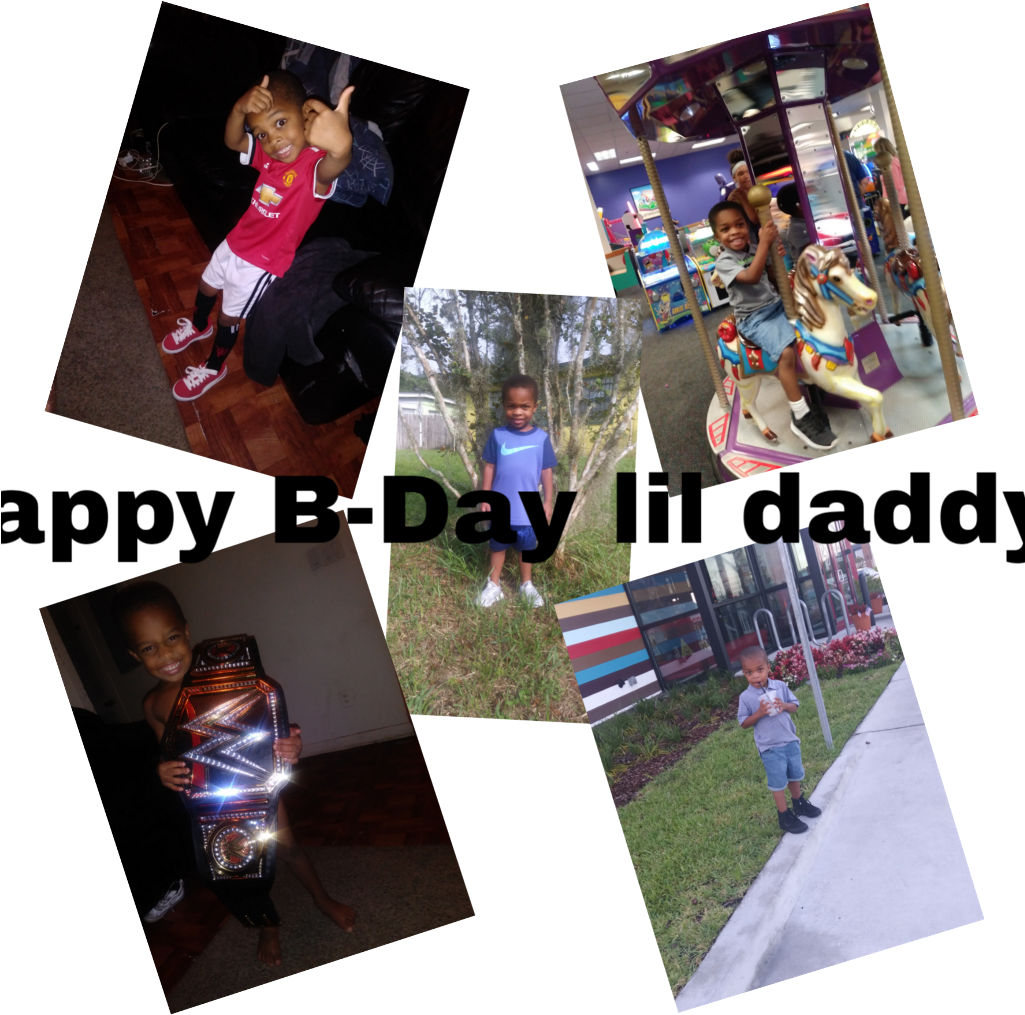 Lil Daddy 4th Birthday Happy B-day Lil Daddy - Collage (1024x1024), Png Download