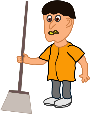 This Png File Is About Janitor , Cleaner - Cleaning Boy Clipart (566x800), Png Download