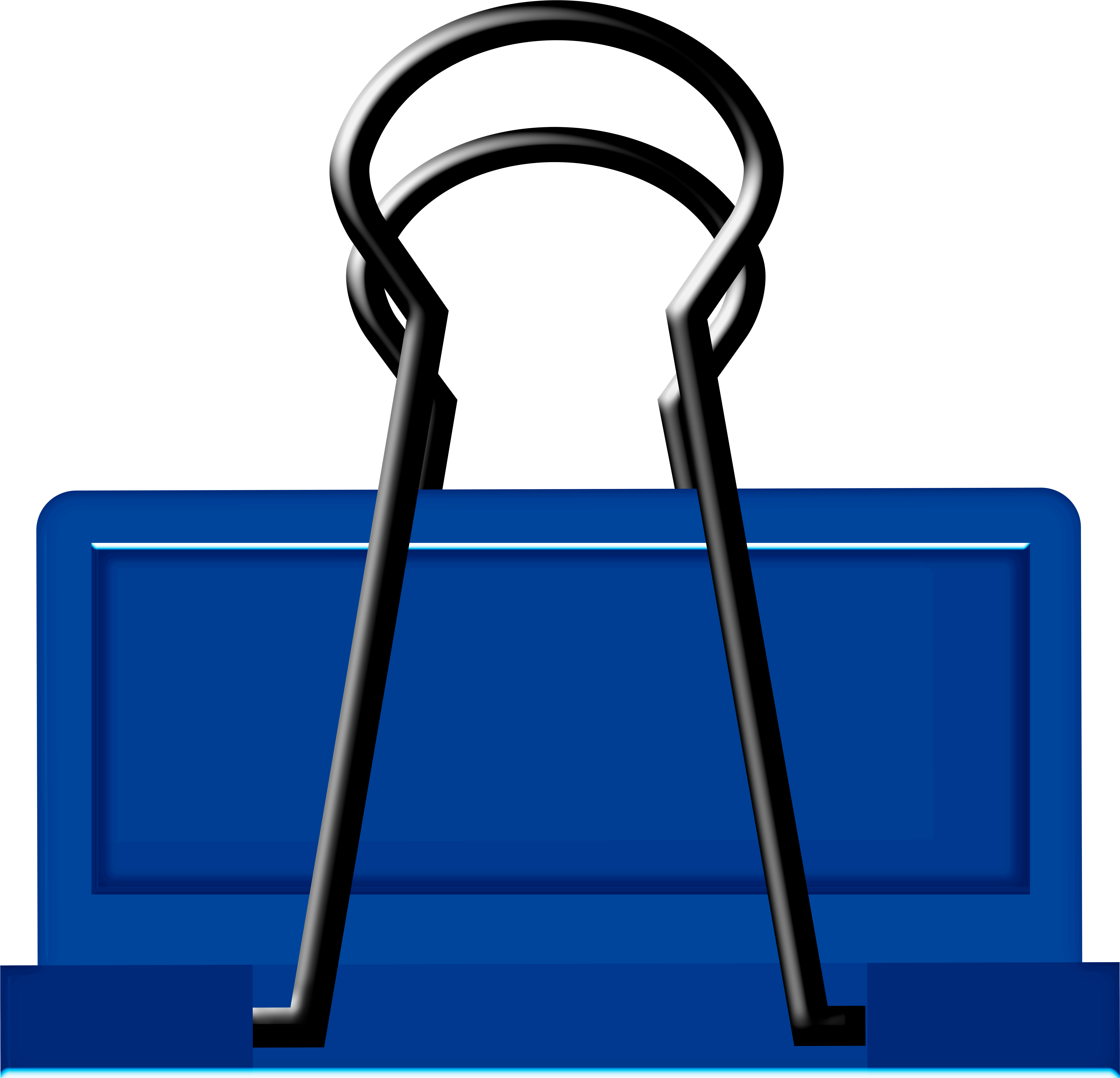 Blue Binder Clip Art (8000x7700), Png Download