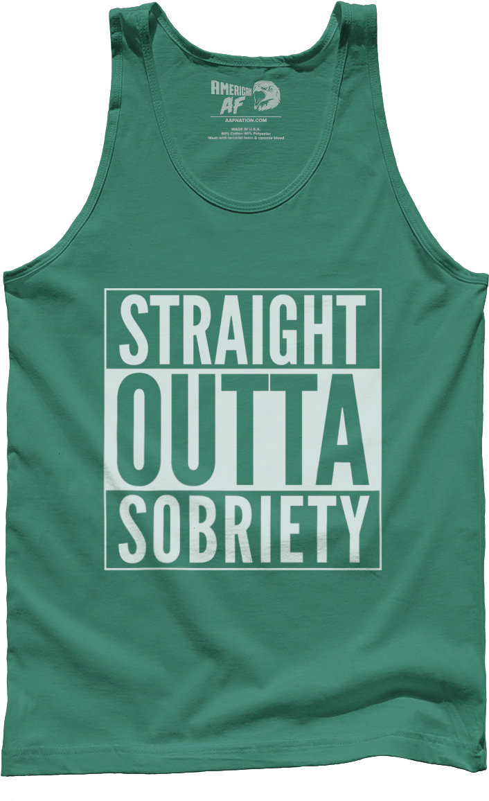 Straight Outta Sobriety - Active Tank (1200x1200), Png Download