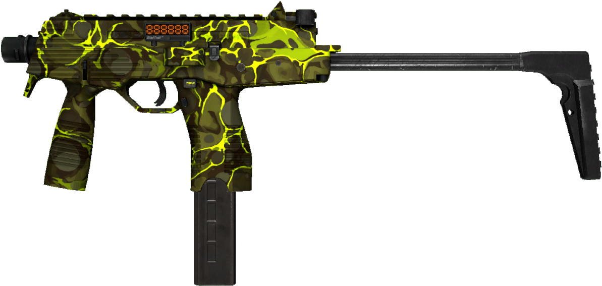 Mp9 Bioleak Greenscreen - Red Jacket Airsoft Gun Uzi (1224x603), Png Download