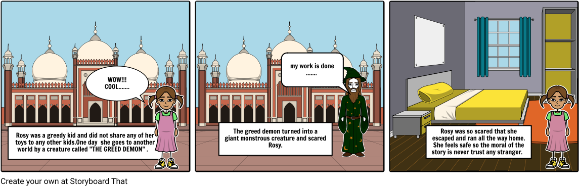 Rosy And The Demon - Cartoon (1164x385), Png Download