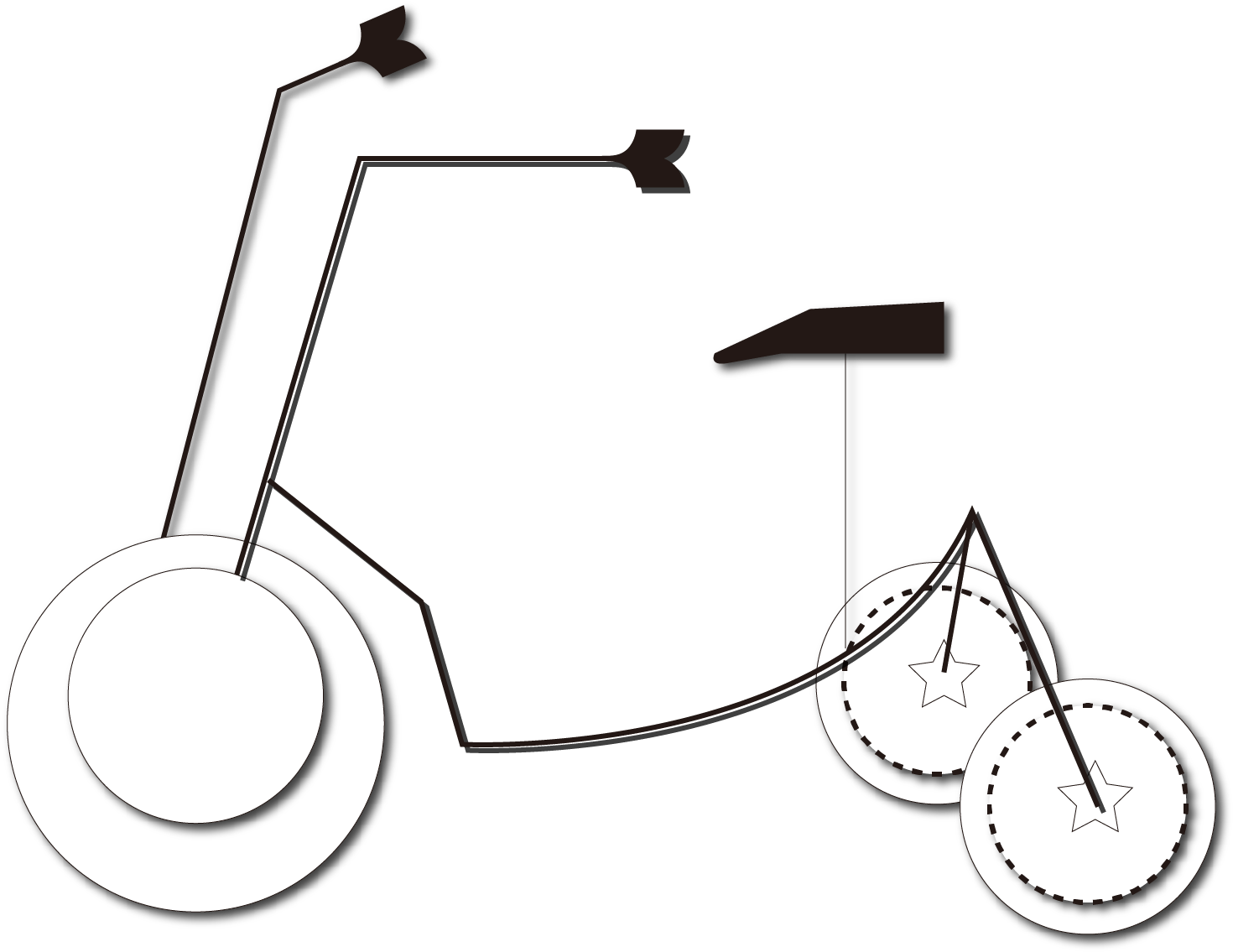 Cycling Bicycle Vector Element Png And Image - Line Art (2000x2000), Png Download