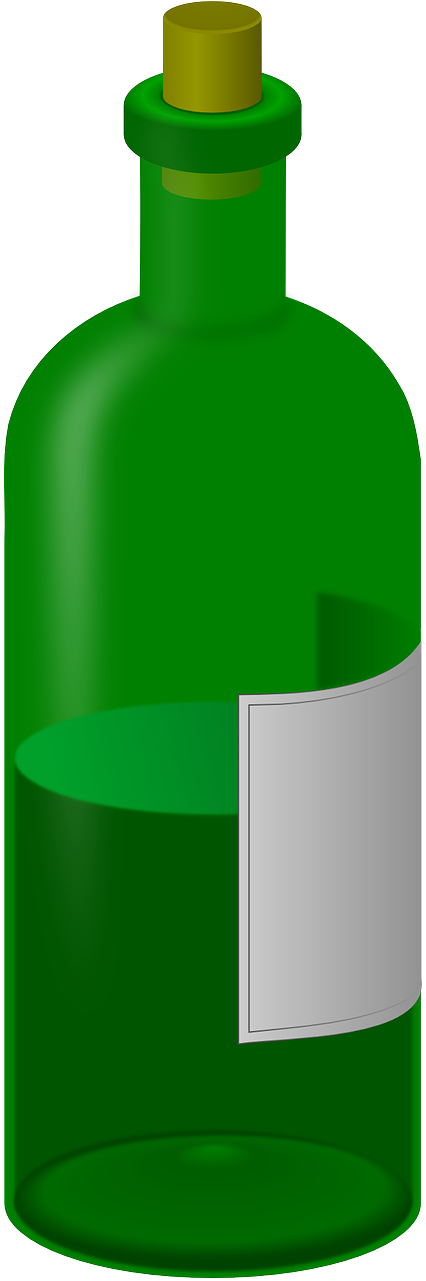 Wine,bottle,label,wine Bottle,blank Label,blank,white - Glass Bottle (640x1280), Png Download