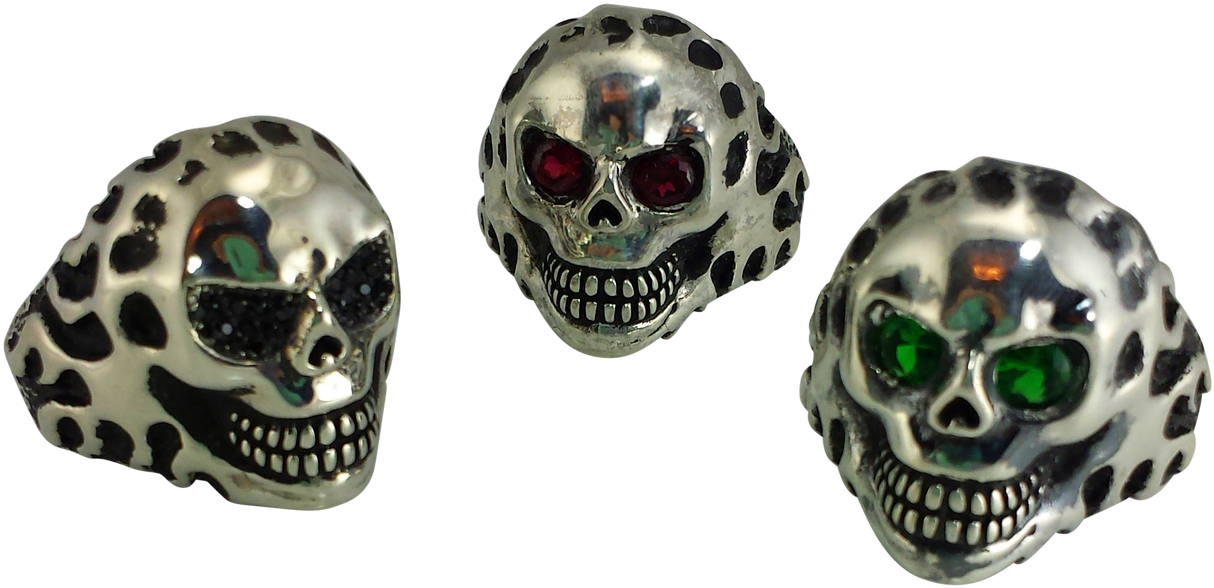 Sinister Grin Skull Biker Ring With Oxidized Silver - Skull (1280x728), Png Download