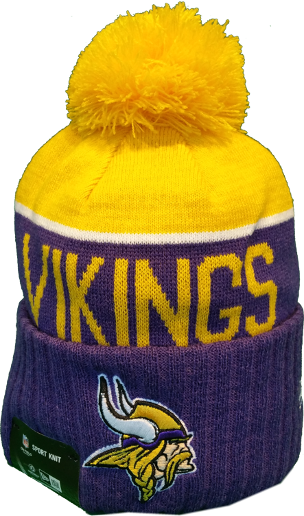 Minnesota Vikings Sideline Knit Pom Toque More Than - Minnesota Vikings Toque (443x752), Png Download