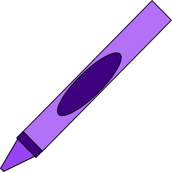 Crayon Clipart Purple (600x600), Png Download