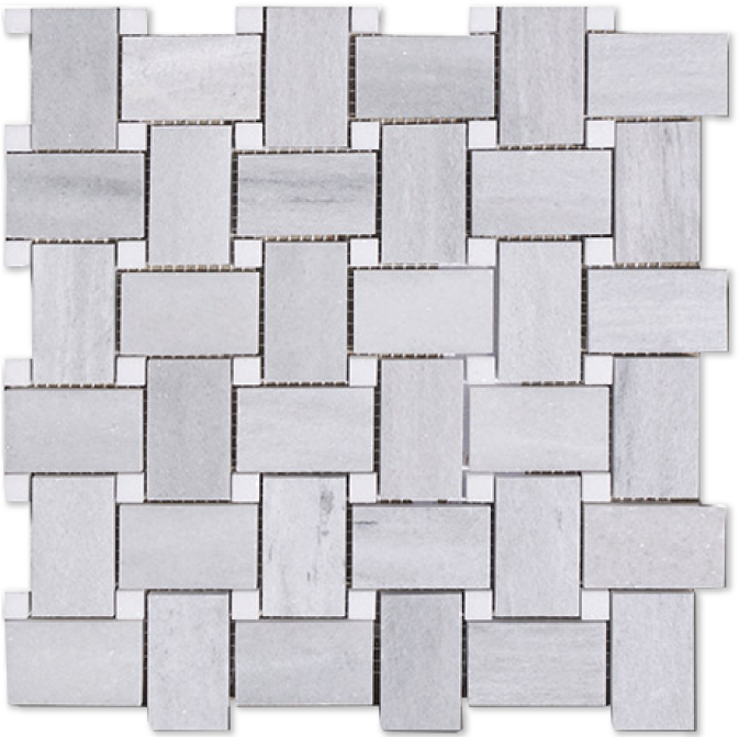 Basketweave Ash Gray Honed - Floor (800x678), Png Download