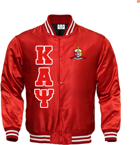 Kappa Alpha Psi Satin Baseball Bomber Jacket - Delta Sigma Theta Bomber Jacket (558x558), Png Download