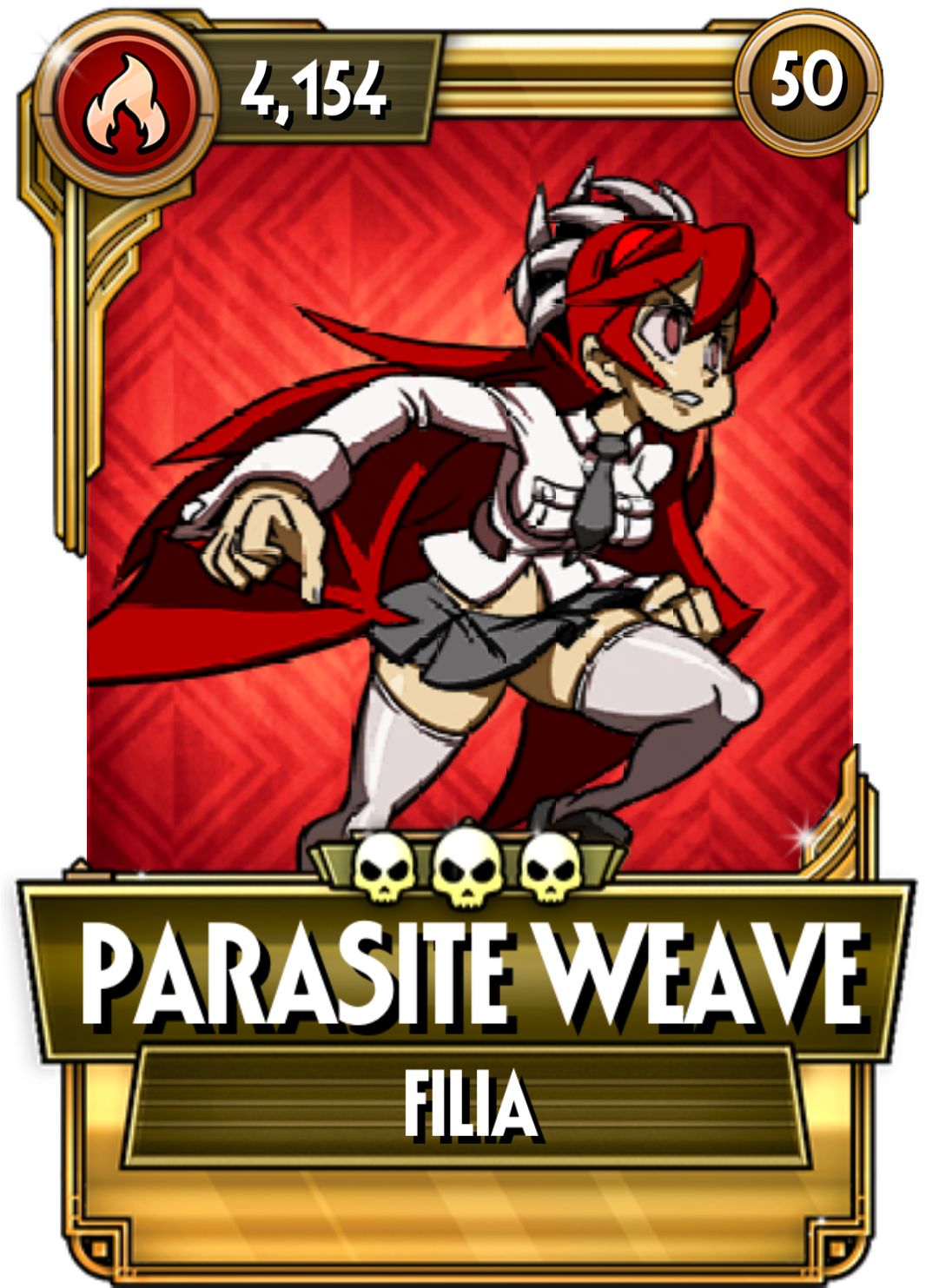 Parasite Weave - Skullgirls Valentine Silent Kill (1260x1660), Png Download