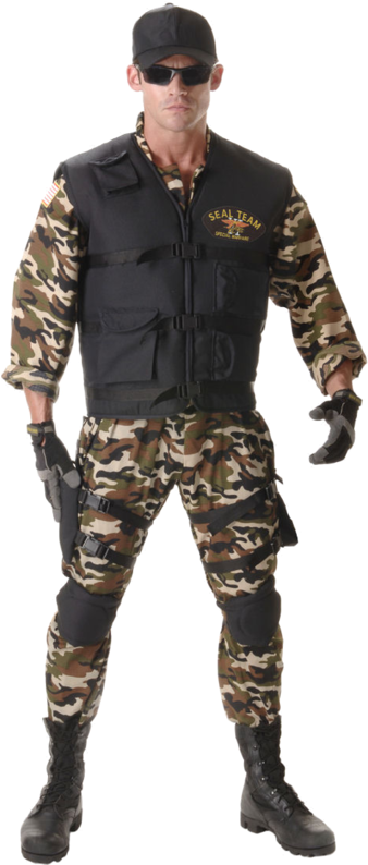Seal Team Costume (500x793), Png Download