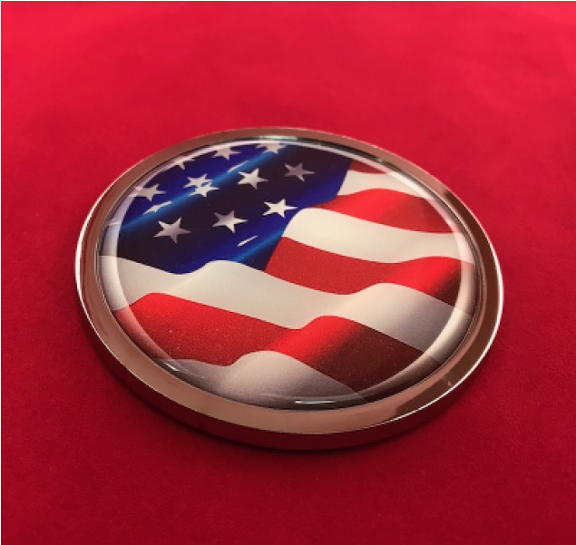 Waiving American Flag 3d Domed Emblem - Flag Of The United States (800x600), Png Download