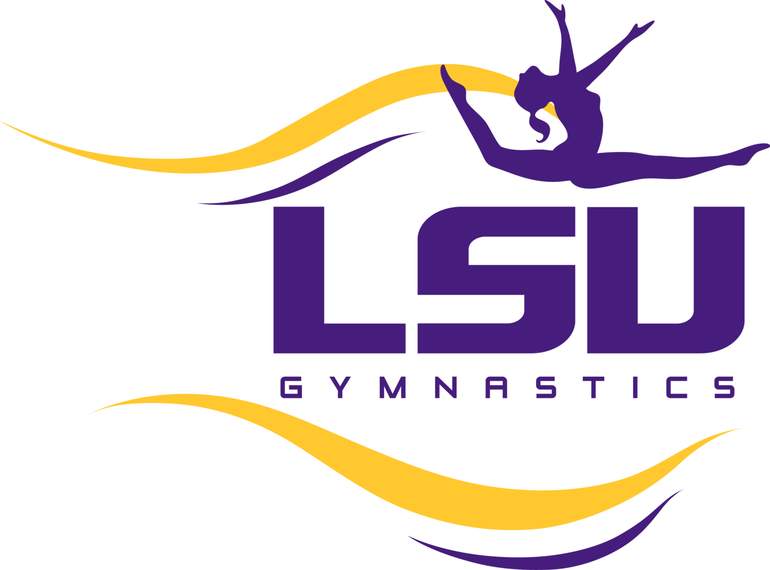 Lsu Png - Lsu Gymnastics Logo (1500x1111), Png Download