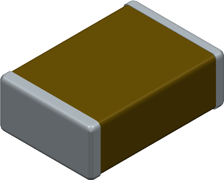 Ecw U2154kcv - Panasonic - 3d Model - Capacitor Chip - Composite Material (800x800), Png Download