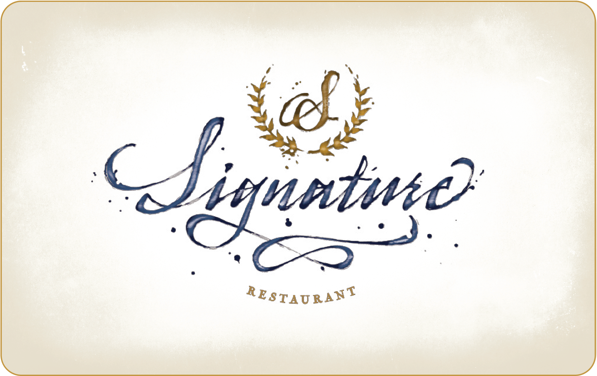 Signature Restaurant Gift Card - Calligraphy (2073x1342), Png Download