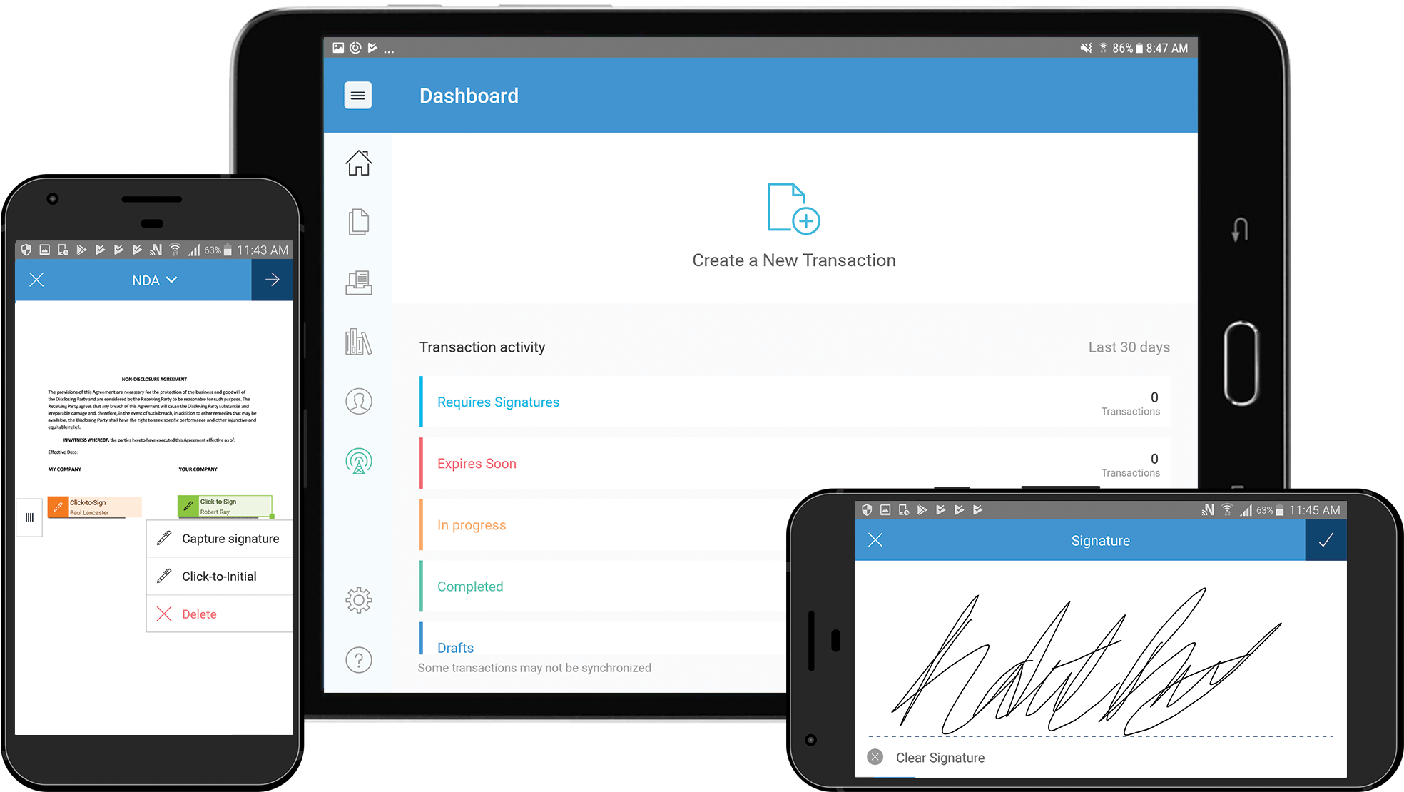 Try Onespan Sign E-signatures Free For 30 Days - Smartphone (2161x1285), Png Download