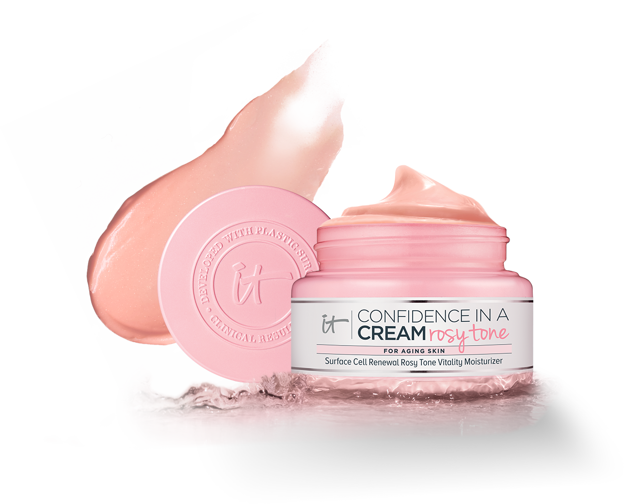 Download Confidence In A Cream Rosy Tone Free It Cosmetics Confidence In A Cream Rosy Tone Moisturizer Png Image With No Background Pngkey Com