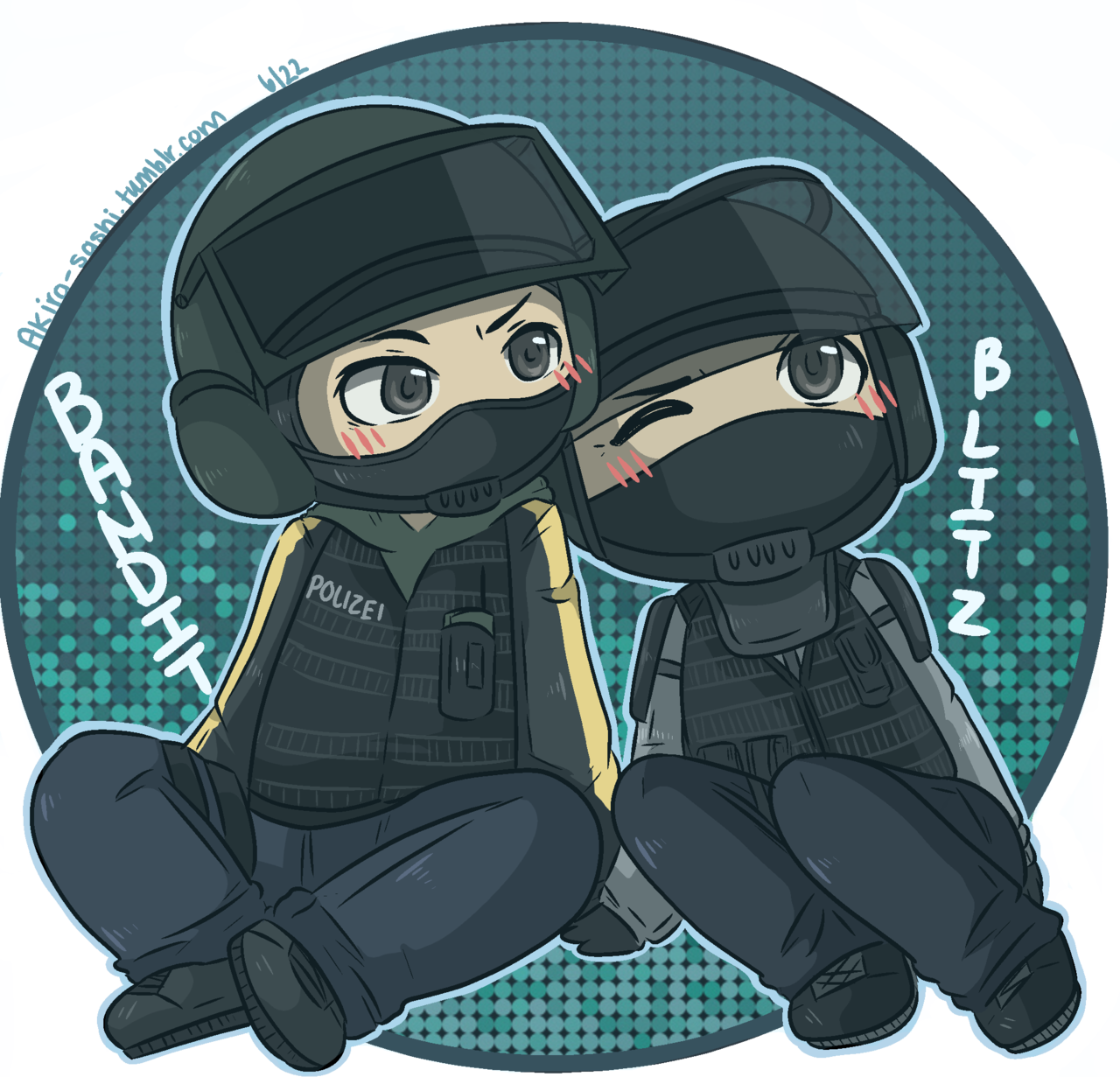 Bandit & Blitz Because Meh, Wanted To Try Out Pixel (1280x1231), Png Download