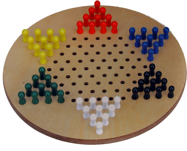 17 Inch Jumbo Chinese Checkers - Circle (640x640), Png Download