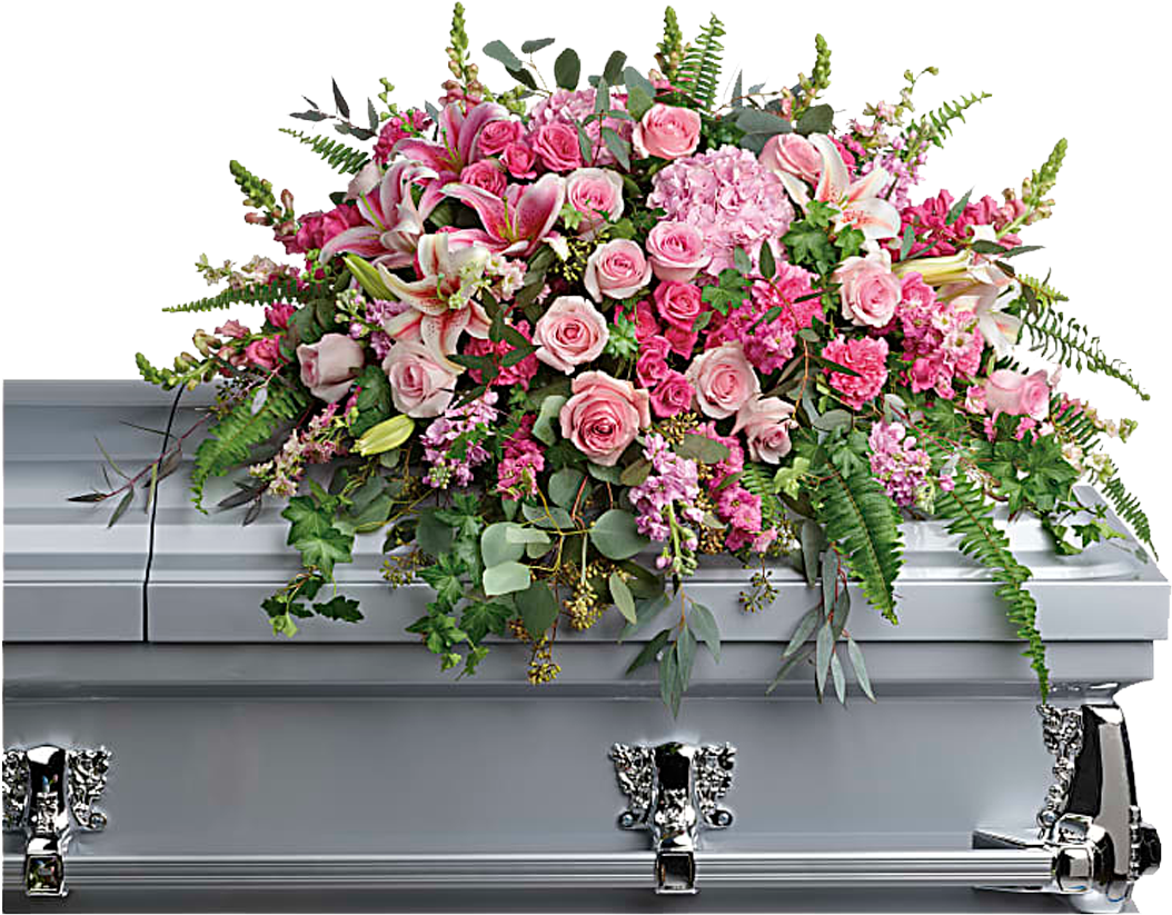 Johnathan Andrew Sage - Pink Casket Spray (1064x1000), Png Download