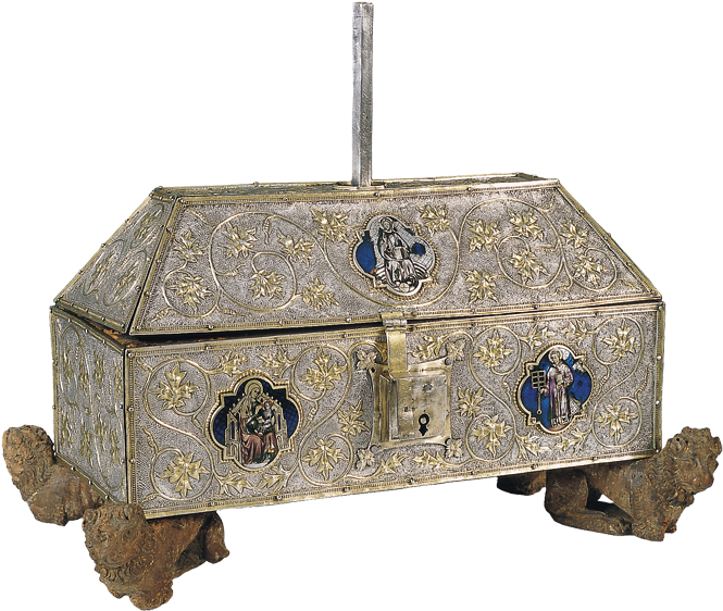 Gold And Silver Work - Saint Lawrence Casket (692x600), Png Download