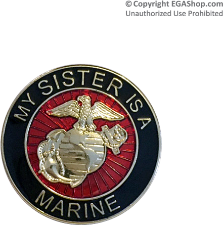 Ega Lapel Pin - Uncle Is A Marine Pin (600x600), Png Download