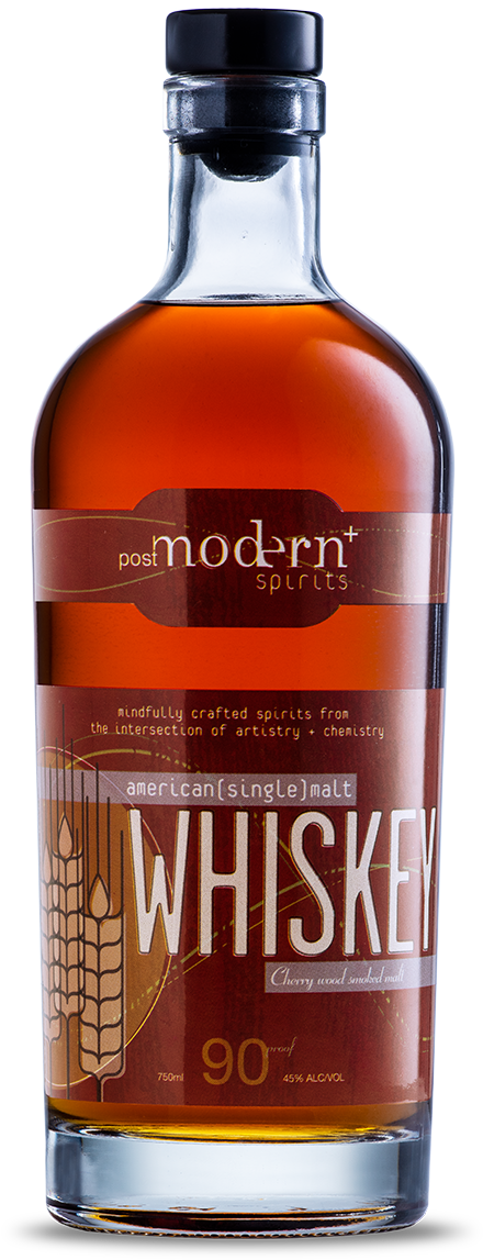 American Malt Whiskey - Glass Bottle (801x1200), Png Download