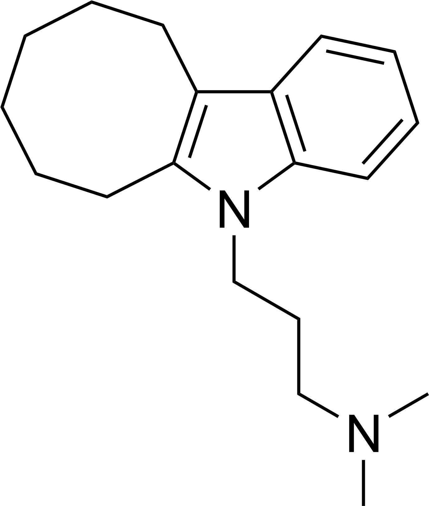 File - Iprindole-structure - Chemical Compound (1444x1689), Png Download