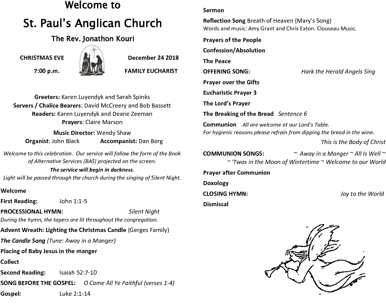 Christmas Eve 2018 7 Pm - Document (1408x1088), Png Download