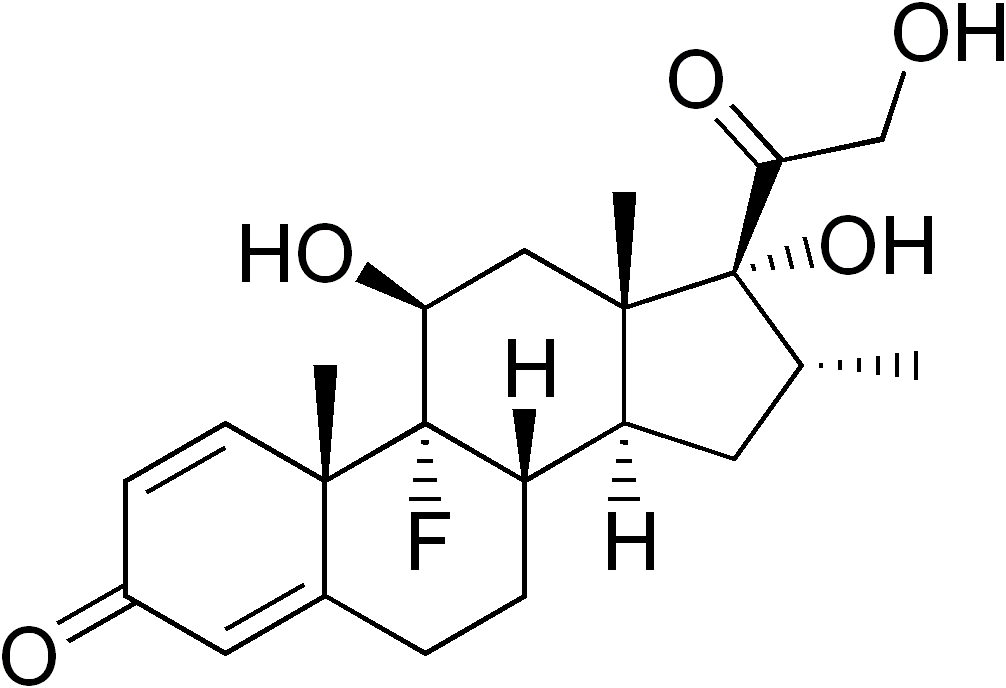 Dexamethasone Structure - Structure Of Dexamethasone (1006x688), Png Download