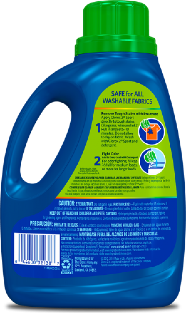 Give Odors And Stains A One Two Punch With Clorox 2® - Plastic (594x1000), Png Download