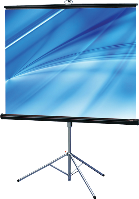 Projection Screen With Tripod Stand - 蓝 色 背景 素材 (800x764), Png Download