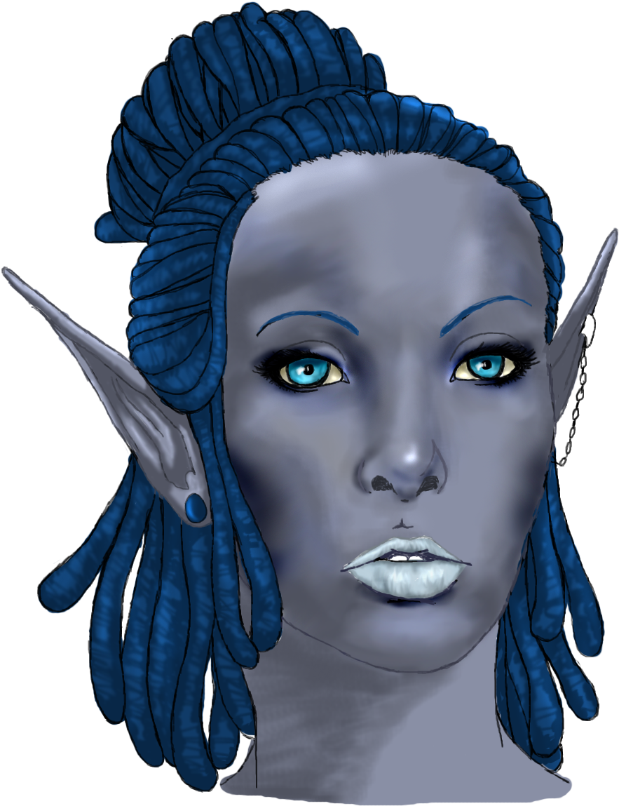 Bust Colored 922 Kb - Fairy (1384x1700), Png Download